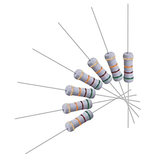 uxcell 50Pcs 51K Ohm Resistor, 1W 5% Tolerance Metal Oxide Film Resistors, Axial Lead, Flame Proof for DIY Electronic Projects and Experiments