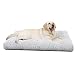 KSIIA Cama para Perro Grande, 90x60cm, Camas Antiestres Perro L, Colchon Cojín Perro Grande, Colchoneta Perro Lavable a Máquina, Fondo Antideslizante Dog Bed, Gris Claro