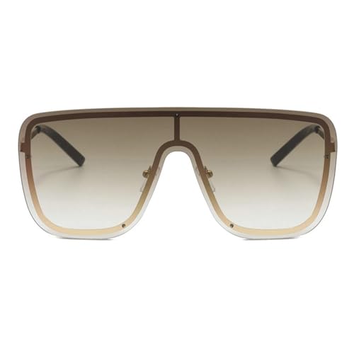 Oversized Rimless Sunglasses for Women Fashion Frameless Gradient Trimmed Lens Metal UV Protective Shield Sun Glasses3