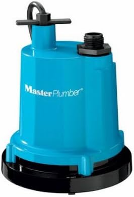 Master Plumber 126981 Classic Geyser Heavy-Duty Submersible Utility Pump, 1/4-HP Motor, 1300-GPH - Quantity 1