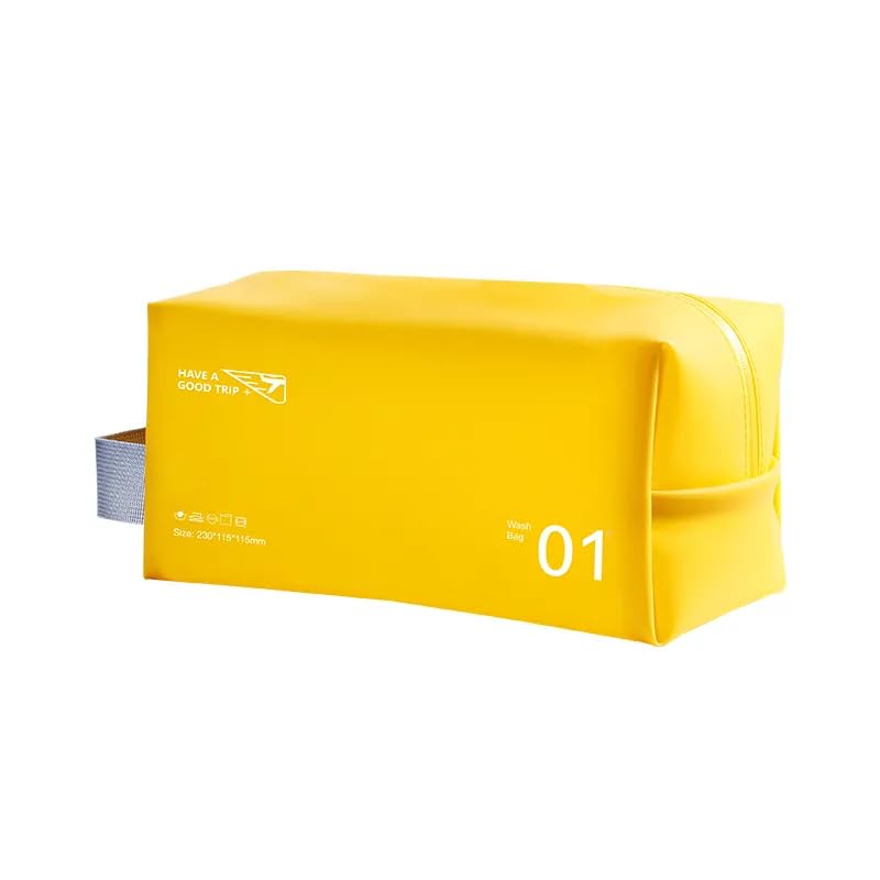 Sambhuya Toiletry Bag for Men & Women Travel Makeup Pouch Cosmetic Bag | Yellow | Pack of 01-image-44