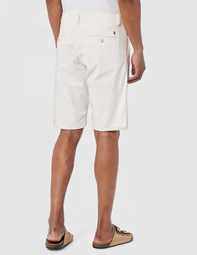 Image of Louis Philippe Men's Slim Fit Cotton Blend Solid Casual Shorts with Stretch