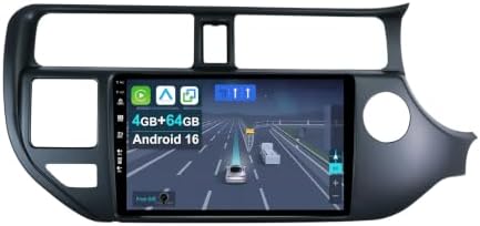 [4+64G] Android 16 Car Stereo Radio for KIA Rio K3 RHD 2011-2015-IPS 9 Inch 2 Din Head Unit with Carplay | Android Auto | Mirror Link | GPS Navigation Navi | Bluetooth | Camera