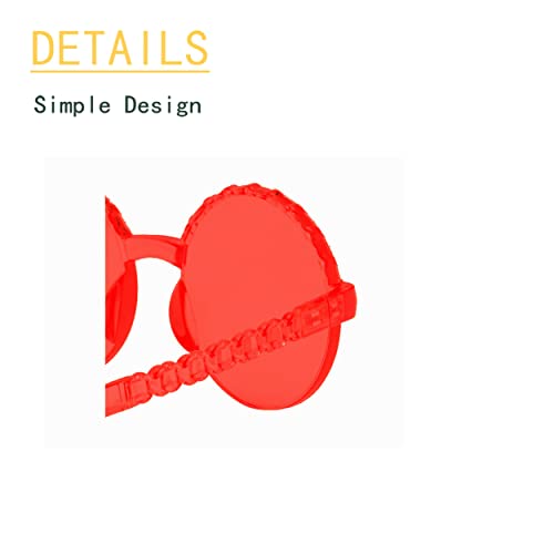 Yoela OLINOWL Circular Oversized Rimless Sunglasses One Piece Circular Eyewear Colored Sunglasses for Women4