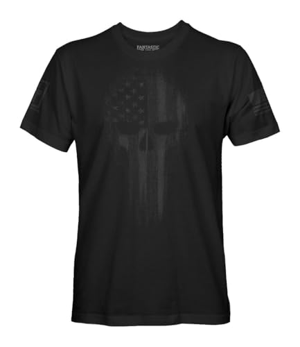USA American Skull Men's Patriotic T-Shirt