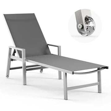 patio chaise lounge with arms
