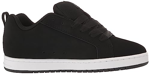 Image of DC Men's Court Graffik Casual Skate Shoes Black /Black /White 10