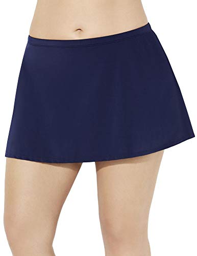 Swimsuits For All Women's Chlorine Resistant A-Line Swim Skirt - 24, Classic Navy (Plus