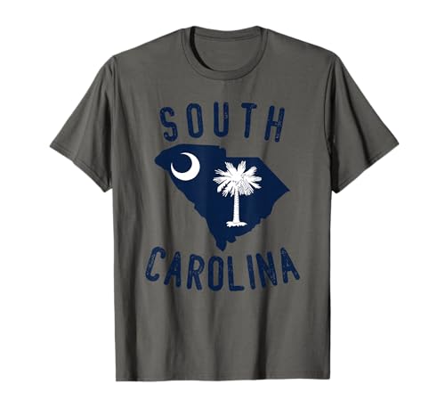 South Carolina State Flag Palmetto Tree Half Moon SC T-Shirt