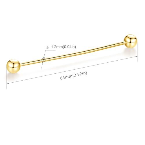 HONEY BEAR 2.52inch Mens Shirt Collar Bar Pin Clips Clasp Set Business Gift 6.4cm3