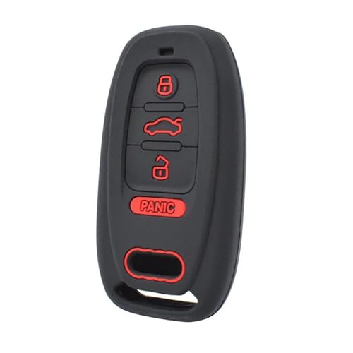 Coque clé Audi S5 réparer boîtier usé avec une protection silicone 3 boutons 2008-2012 - 2