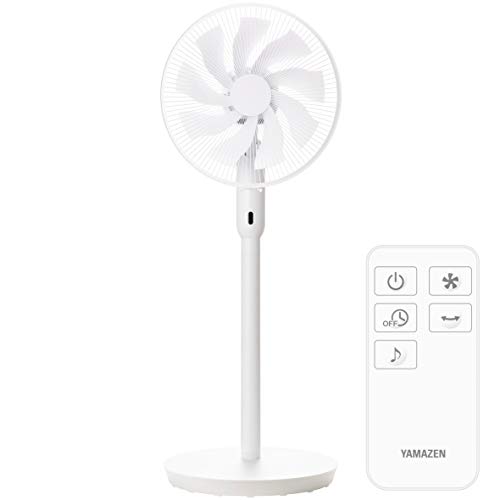 [山善] 扇風機 30cm (DCモーター) (静音モード) (リモコン付) (左右首振り/換気) (ポール継脚仕様) (切タイマー付) ホワイト YLX-EGD30(W) [メーカー保証1年]