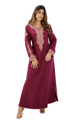 Robe Traditionnelle Élégante Manches Longues – Tenue Orientale Chic pour Fête, Aïd et Soirée...