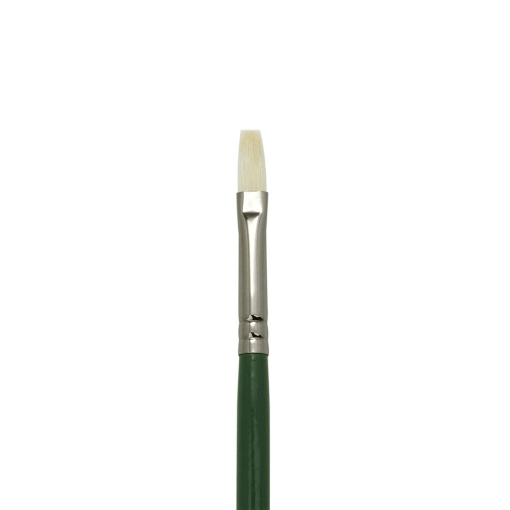 Langnickel Regis Long Handle Bristle Oil Flat Brush - Artist Paint Brush - L400F-12 - Single