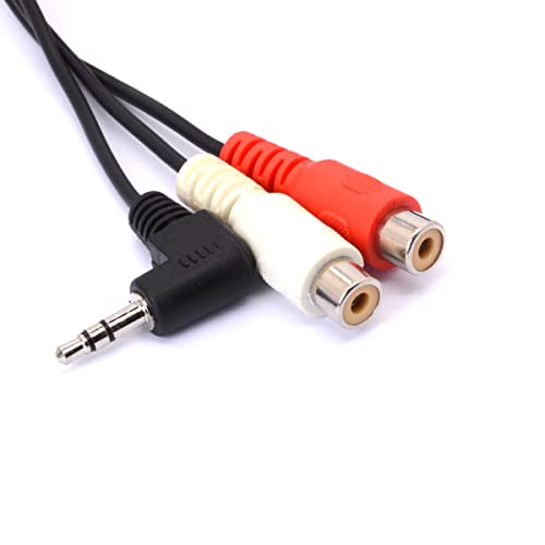 Tomost 8 Pin DIN to RCA + 3.5mm Cable,8 Pin DIN to 2RCA Female 3.5mm 90 Degree Right Angle Male Audio Cable For Receiver CD Player Subwoofer 1.8 Meter / 6 FT (RCA Female) - Image 4