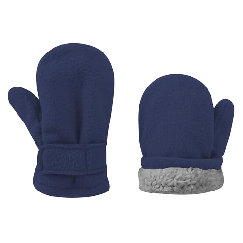 UTTPLL Toddler Mittens Unisex Sherpa Lined Fleece Gloves Winter Warm Easy-On Kids Winter Outdoor Mittens for Baby Boys Girls