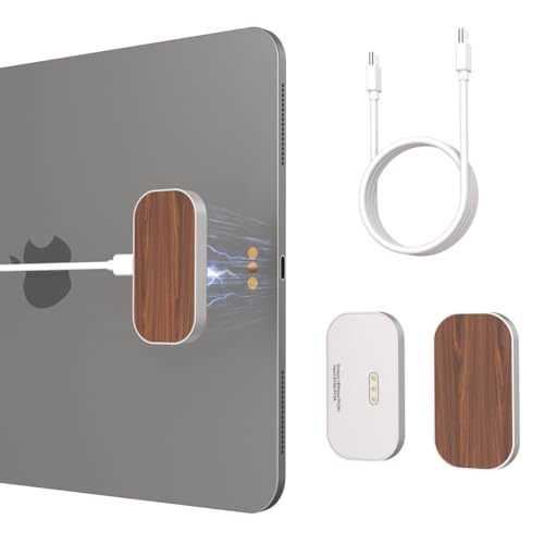Magnetic Wireless Charger for iPad Pro 11 (1st/2nd/3rd/4th) & iPad Air 11 (M2/M3) & iPad Air 10.9 (4th/5th) 18W Fast Charging Smart Connector Alloy Wireless Charging Pad with USB-C Cord Cable