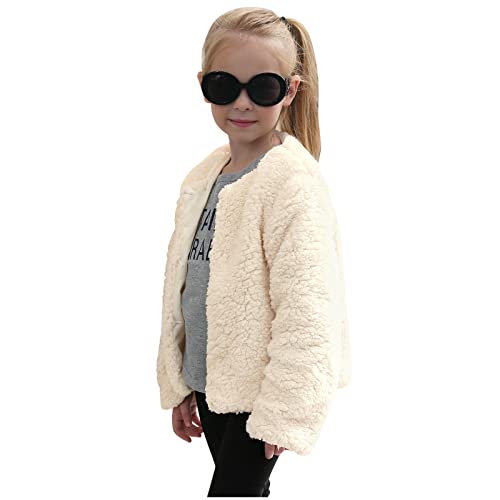 Baby Girls Faux Fur Coat Plush Cardigan Toddler Kids Winter Fleece Jacket Warm Outwear Windproof Thicken Coat2