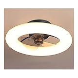 WQWY luz del Ventilador Ventilador de Techo de 21 Pulgadas con Luces y Ventilador de Techo Remoto, rústico con DIRIGIÓ Kit de luz para Molino de Viento de Granja, Interiores