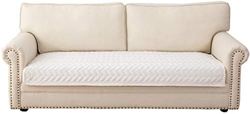 Eismodra Couch Cover,Sectional Couch Covers,Sofa Covers for 3 Cushion Couch,Anti-Slip Sofa Slipcovers for Dogs Cats Kids Loveseat Recliner L Shaped Armrest Backrest,White 36''x70''(Only 1 Piece)