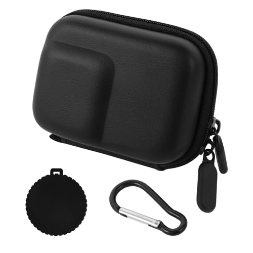 TPTGIAR Mini bolsa para DJI Osmo Action 5 Pro/4/3, negro Hard Shell Bolsa de viaje con tapa de lente para DJI Osmo Action 5 Pro, negro pequeño accesorio portátil para cámaras de acción, Negro