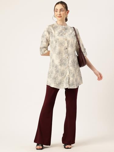 Image of Printed Mandarin Shirt - Casual & Chic (S-3XL)