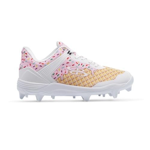 Boombah Viper Women's Molded Cleat - Ice Cream Pitching Toe - Multiple Color Options - Multiple Sizes3