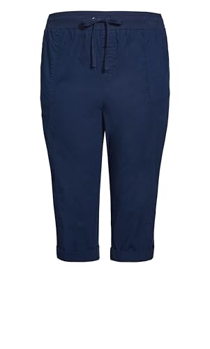 EVANS Women's Plus Size Capri Ctn Roll Up3