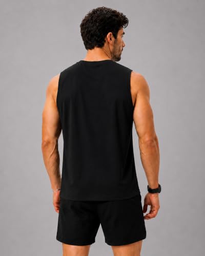 Image of CHKOKKO Sleeveless T Shirts Gym Vest for Men Workout Solid Premium Cotton Blend Tank Top for Man Running Vest Sando Gym Wear Lightweight Breathable Casual Summer Wear Boys