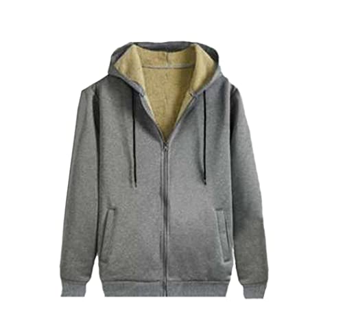 Ensemble de sport pour course à pied doublé velours anti-froid pour homme Gris M