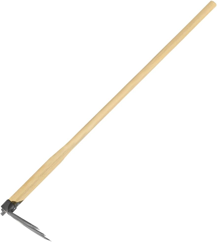 Zenport ZJ0012 3-Tooth Hoe with Wood Handle