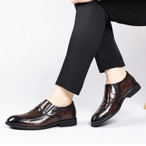 Oxford Dress Shoes for Mens Calfskin Leather Comfort Orthopedic Slip-on Plain Toe Business Non Slip Low Top Anti-Slip Shoe4