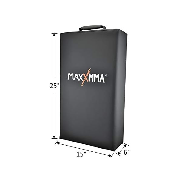 MaxxMMA Kick Shield, Boxing Punching Pad Kickboxing Muay Thai Training Foot Target Strike Body Shield, Great for MMA, TKD, Krav MAGA, Martial Arts, Karate Workout (Black)