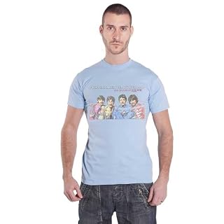 Beatles SGT Pepper Lp Here Now Men’s T-Shirt, Blue - Les Beatles, Paul McCartney, John Lennon, RIngo Starr, George Harrison