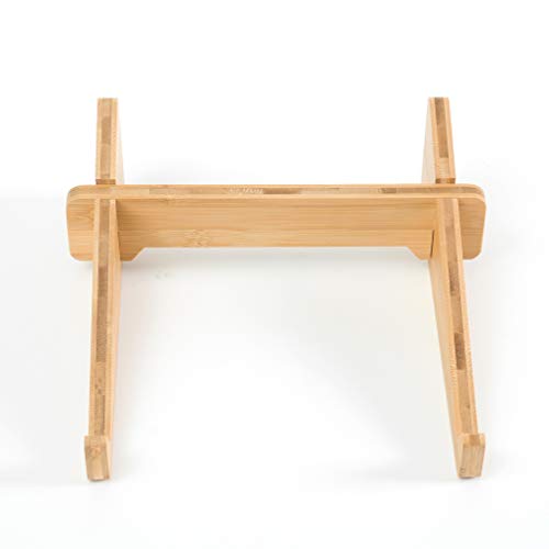 Mtwhirldy Laptop Stand, Portable Computer Holder Stands For Macbook Pro Air, Dell, Asus, Hp Notebooks 11-15" Natural Bamboo #TOP3