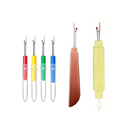 Image of Seam Ripper 3pcs Big Tool Set Piece Sewing Accessories Kit for Stitch Removal | Thread Cutting | Ideal for Sewing, Tailoring, DIY Projects | Stainless Steel Blades with Comfort Grip Handles (4, Seam Ripper Com)