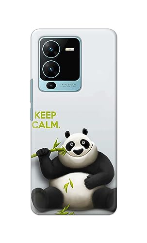 Image of PRINTFIDAA� Printed Hard Back Cover Case for Vivo V25 Pro 5G Back Cover (Cartoon Panda) -2808
