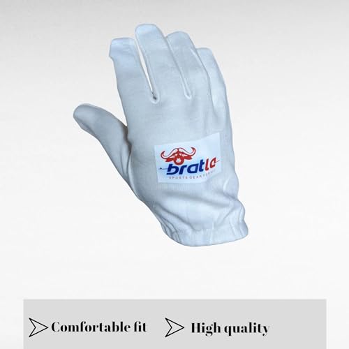 Bratla Cricket Inner Gloves Cotton Inner For Cricket Batting Gloves Wicket Keeping Comfortable Durable Full thumb #4