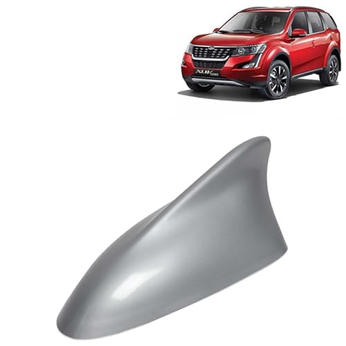 KINGSWAY Accessories Shark Fin Car Antenna Universal Size and Compatible with Mahindra XUV 500 Year 2018 to 2021, Car Radio FM AM, DIY Easy Replacement Original Car Antenna, 1 Piece, Silver Color