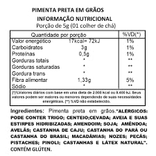 Pimenta Preta em Grãos Importada 500gr - X Roots