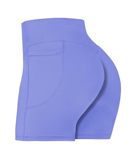 Image of Sunzel No Front Seam Biker Shorts for Women with Pockets, Yoga Workout Gym Bike Shorts with Tummy Control | 3, 5 Or 8-Inch Inseam, High Waisted, No Front Seam, Side Pockets, Buttery Soft, Compression Fit, Squat Proof, Tummy Control