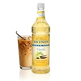 Monin - Sugar Free Vanilla Syrup | Premium Calorie-Free Syrup | Pure & Rare Madagascar Vanilla for Coffee, Lattes & More (BPA-Free Plastic Bottle, 33.8 fl oz)