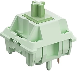 Feker x Matcha Switches for Mechanical Keyboard DIY - Linear Keyswitch 5 Pins for Mechanical Gaming Keyboards - 60cN Force Pre Lubed (45PCS, Matcha Green Switch)