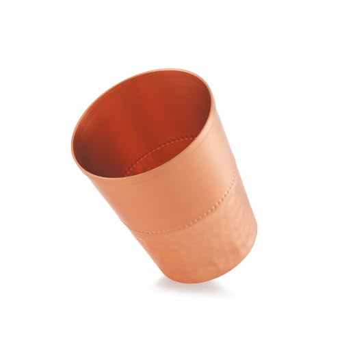 Image of Pure Copper Glasses Tapper Hhb Water Pure Tamba Glass for Drinking & Serving Water Tumbler-285 ML