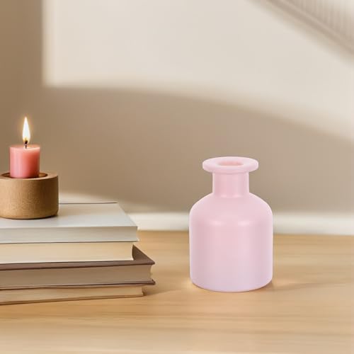 Botellas de difusor de vidrio 2pcs 150ml rosa mate miniatura 6