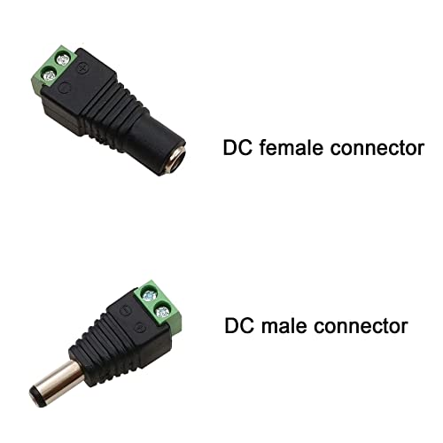 iJiGui-4-Pairs-DC-Connector-Male-Female-Professional-55-x-21-mm-12-V-DC-Screw-Terminal-Plug-Connector-for-CCTV-Security-Camera-DVR-and-LED-Strip-Light