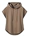 JMIERR Men's Sleeveless Drawstring Hooded Tank Tops T-Shirt - Casual Fashion Slim Fit Cotton Hoodies Tee Shirt for Gym Workout Daily Wear, S, Khaki