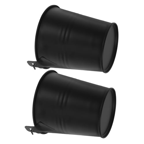 BESPORTBLE 2sets BBQ Accessory Compact Grill Drip Bucket Metal Grease Container for Outdoor Use 2pcs*2