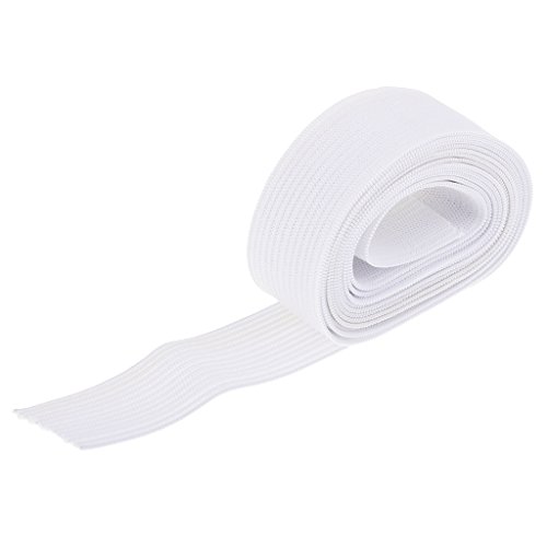 F Fityle Cinto elástico plano de 20 mm de largura para costura de artesanato - branco