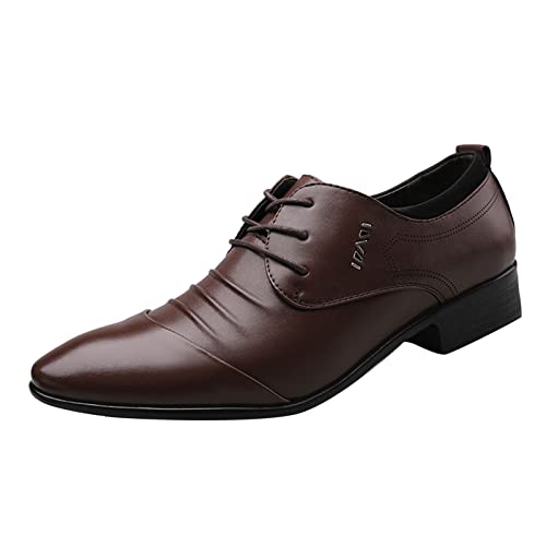 Zapatos de cuero clásicos para hombres con acabados de alta costura